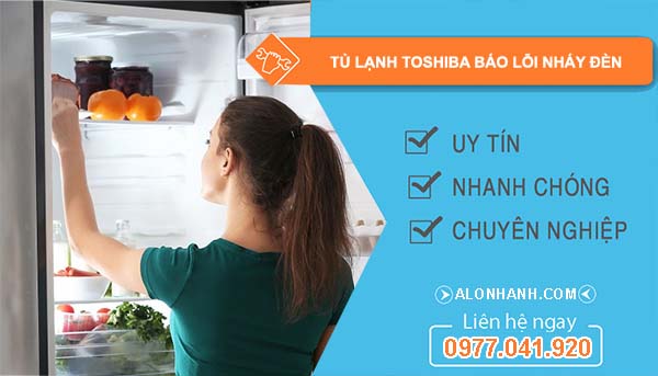 tủ lạnh toshiba báo lỗi nháy đèn