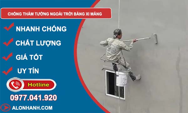 cách chống thấm tường ngoài trời bằng xi măng