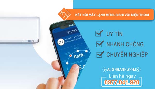 cách kết nối máy lạnh mitsubishi với điện thoại