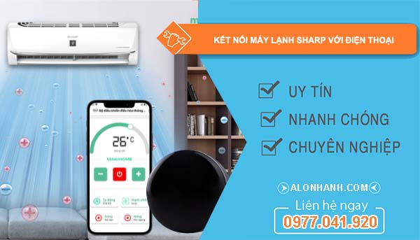 cách kết nối máy lạnh sharp với điện thoại