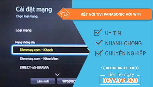 cách kết nối tivi panasonic với wifi