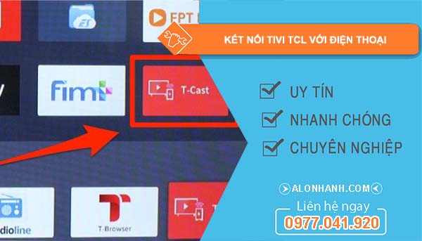 cách kết nối tivi tcl với điện thoại