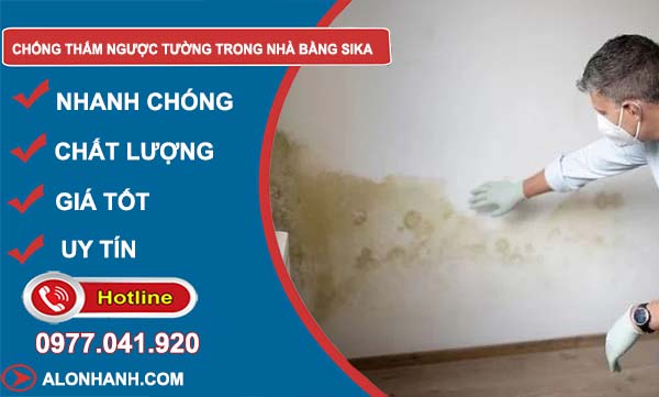 chống thấm ngược tường trong nhà bằng sika đơn giản