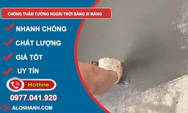 chống thấm tường ngoài trời bằng xi măng