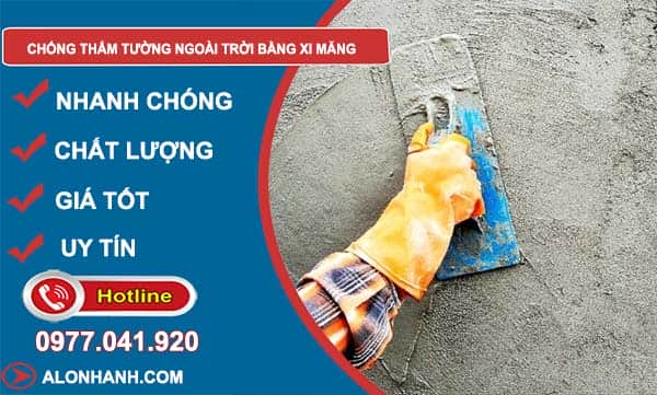 chống thấm tường ngoài trời bằng xi măng