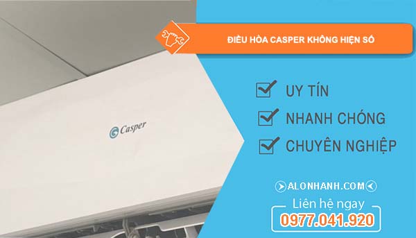 điều hòa casper không hiện số