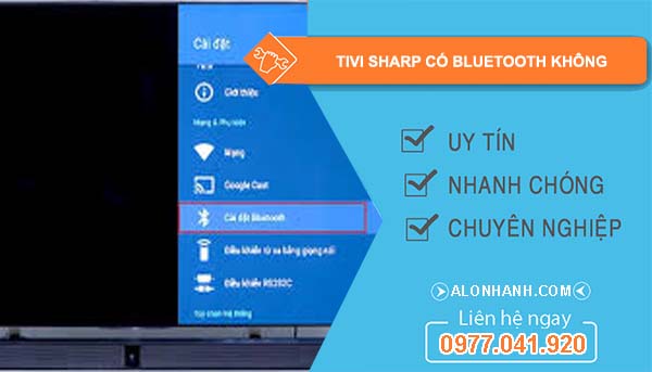 dòng tivi sharp có bluetooth không