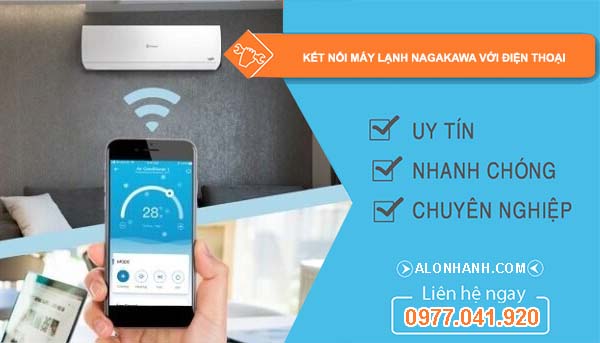 kết nối máy lạnh nagakawa với điện thoại