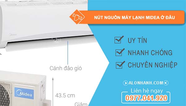 nút nguồn máy lạnh midea ở đâu