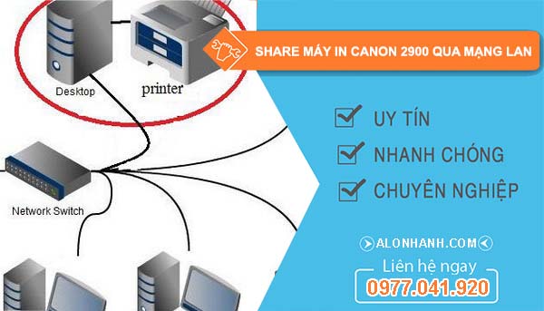  share máy in canon 2900 qua mạng lan