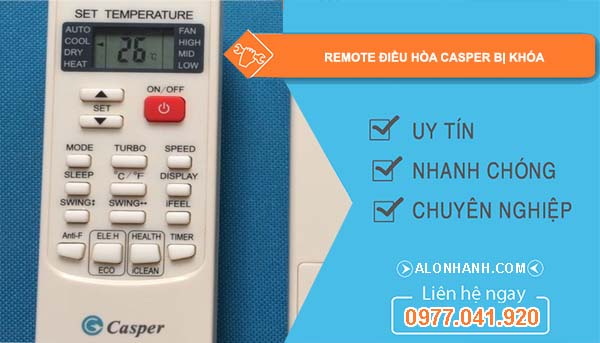 sửa remote điều hòa casper bị khóa