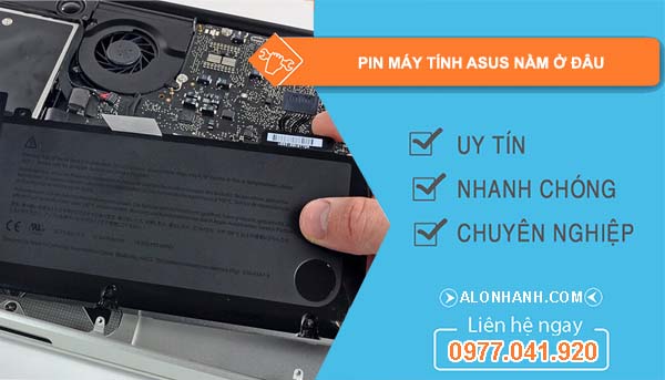 tìm pin máy tính asus nằm ở đâu