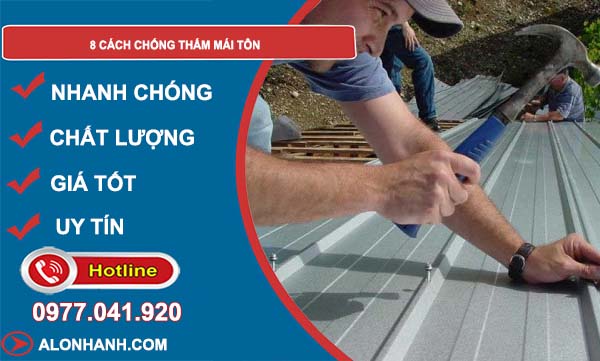8 cách chống thấm mái tôn