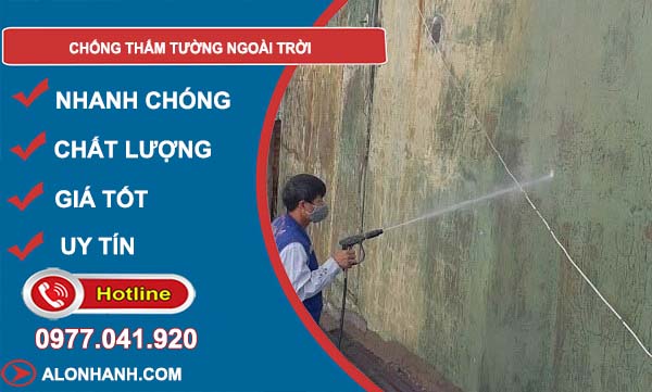 các cách chống thấm tường ngoài trời 