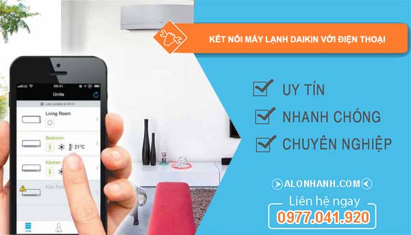 các cách kết nối máy lạnh daikin với điện thoại