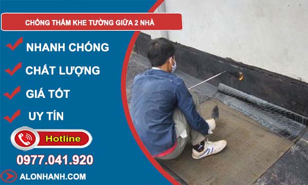 cách chống thấm khe tường giữa 2 nhà