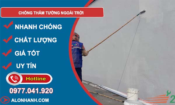 cách chống thấm tường ngoài trời 