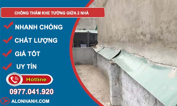 chống thấm khe tường giữa 2 nhà