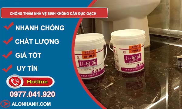 chống thấm nhà vệ sinh không cần đục gạch
