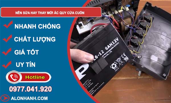 nên sửa hay thay mới ắc quy cửa cuốn là hiệu quả
