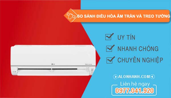 so sánh điều hòa âm trần và treo tường