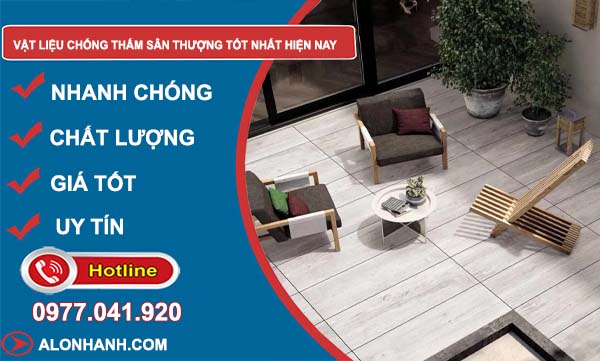 tìm vật liệu chống thấm sân thượng tốt nhất hiện nay