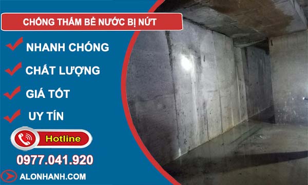 tìm cách chống thấm bể nước bị nứt