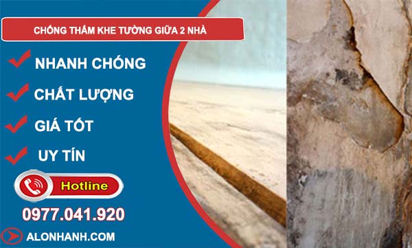 cách chống thấm khe tường giữa 2 nhà