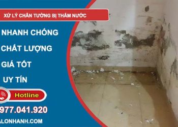 tìm cách xử lý chân tường bị thấm nước