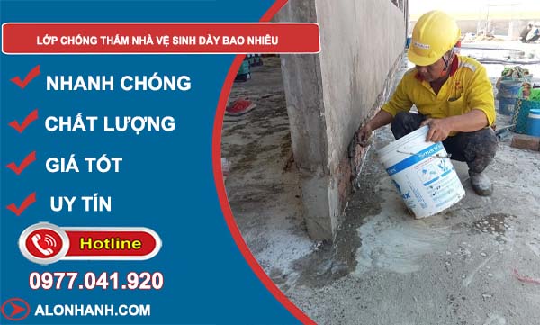 tìm hiểu lớp chống thấm nhà vệ sinh dày bao nhiêu