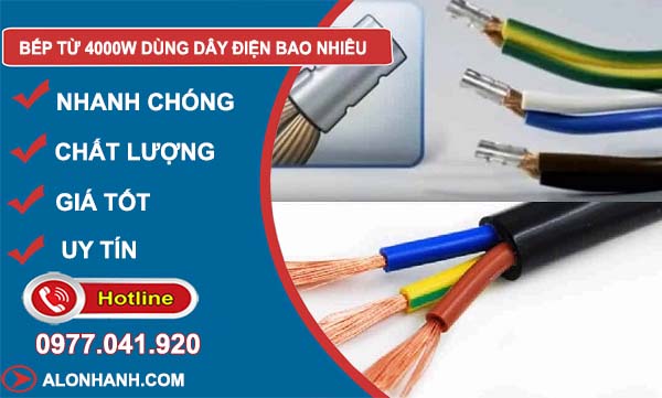 tìm hiểu bếp từ 4000w dùng dây điện bao nhiêu