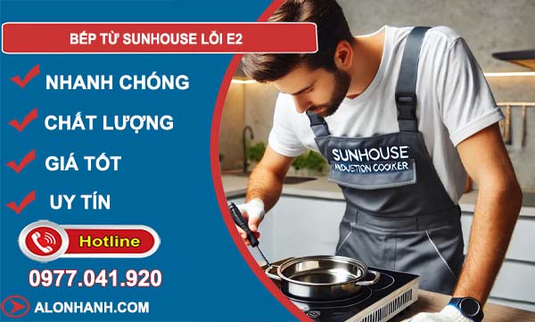 tìm hiểu bếp từ sunhouse lỗi e2