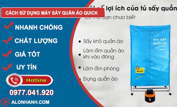 tìm hiểu cách sử dụng máy sấy quần áo quick