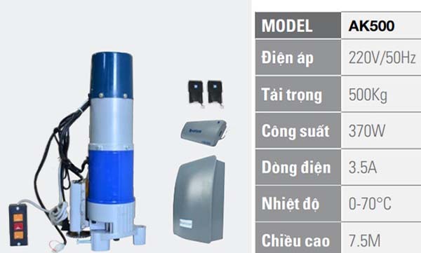 mô tơ cửa cuốn austdoor ak500