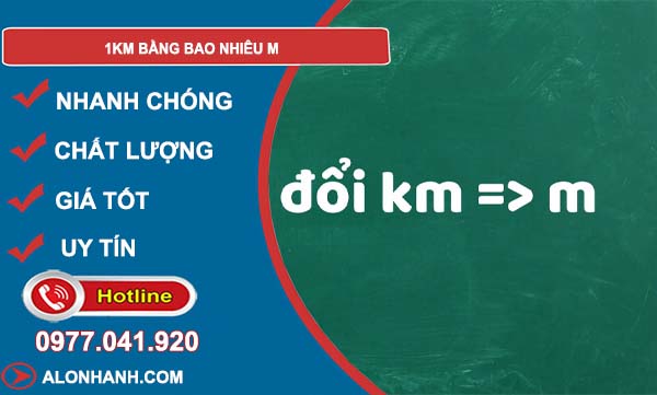 1km bằng bao nhiêu m