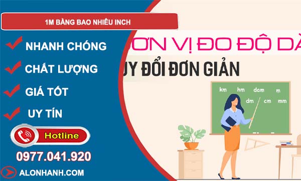 1m bằng bao nhiêu inch