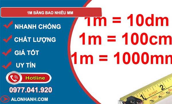 1m bằng bao nhiêu mm