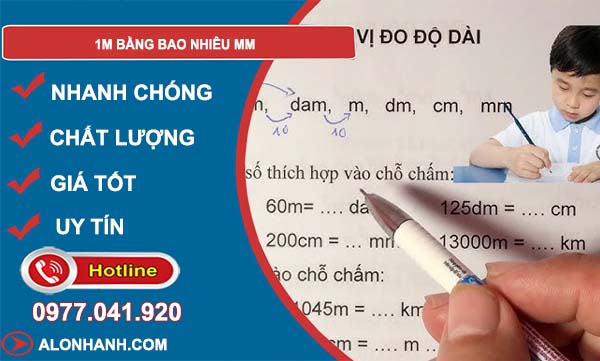 cách đổi 1m bằng bao nhiêu mm