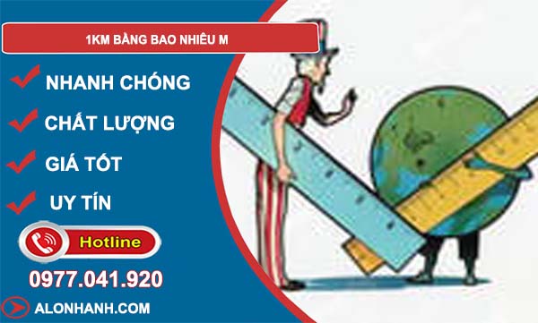 đổi 1km bằng bao nhiêu m