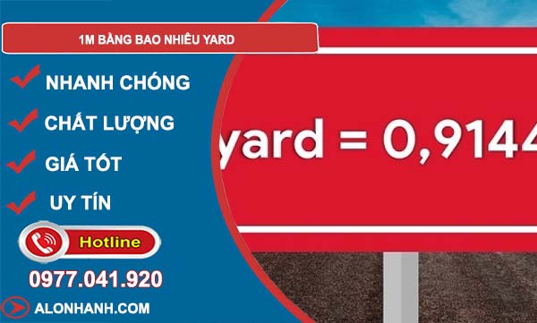 đổi 1m bằng bao nhiêu yard