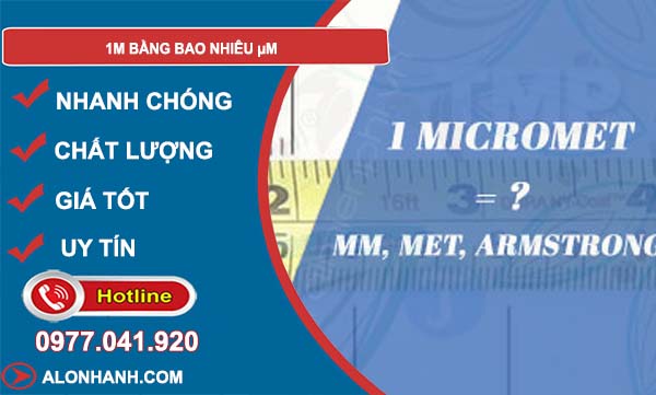 đổi 1m bằng bao nhiêu µm
