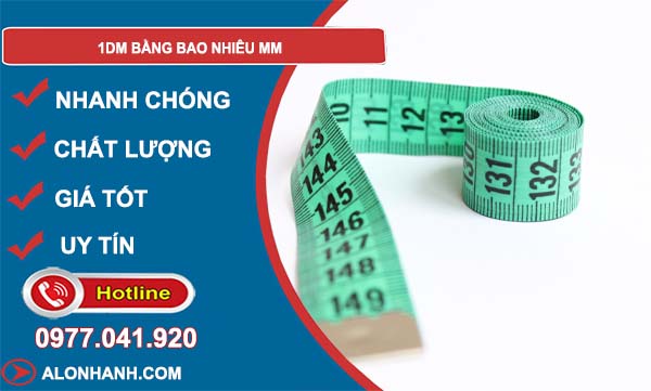 tìm hiểu 1dm bằng bao nhiêu mm