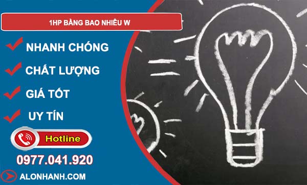 đổi 1hp bằng bao nhiêu w