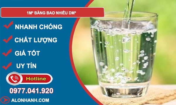 tìm hiểu 1m3 bằng bao nhiêu dm3
