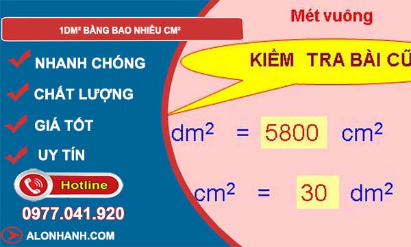 tìm hiểu 1dm2 bằng bao nhiêu cm2