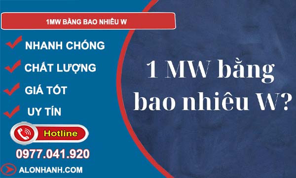 1mw bằng bao nhiêu w