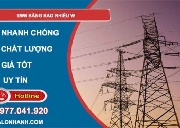 đổi 1mw bằng bao nhiêu w