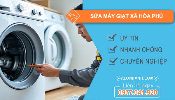 sửa máy giặt xã hòa phú uy tín