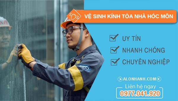 vệ sinh kính toà nhà hóc môn uy tín