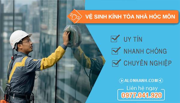 vệ sinh kính toà nhà hóc môn